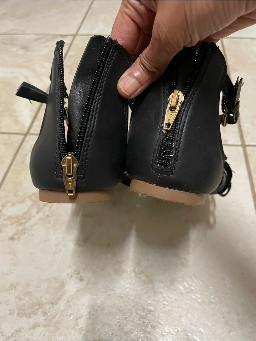 Women’s Black Strappy Gladiator Sandals